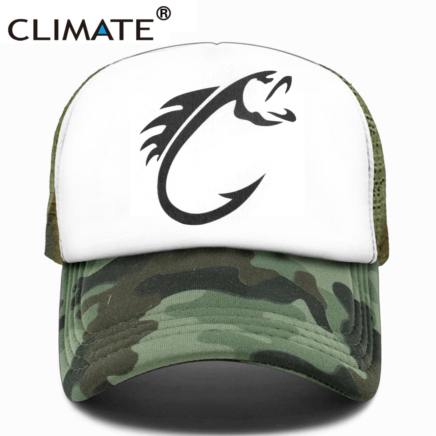 CLIMATE  Fish Fishing Trucker Cap Fish Hunt Cap for Fisher Hook Hat Baseball Cap Pike Fish Cool Summer Mesh Caps Men Fisher