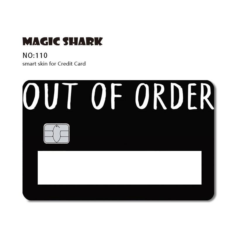 Magic Shark Poker Hunter Dog Out of Stock Car Snake Broke Black Card Window Sticker Film SKin Cover for Debit Credit Card