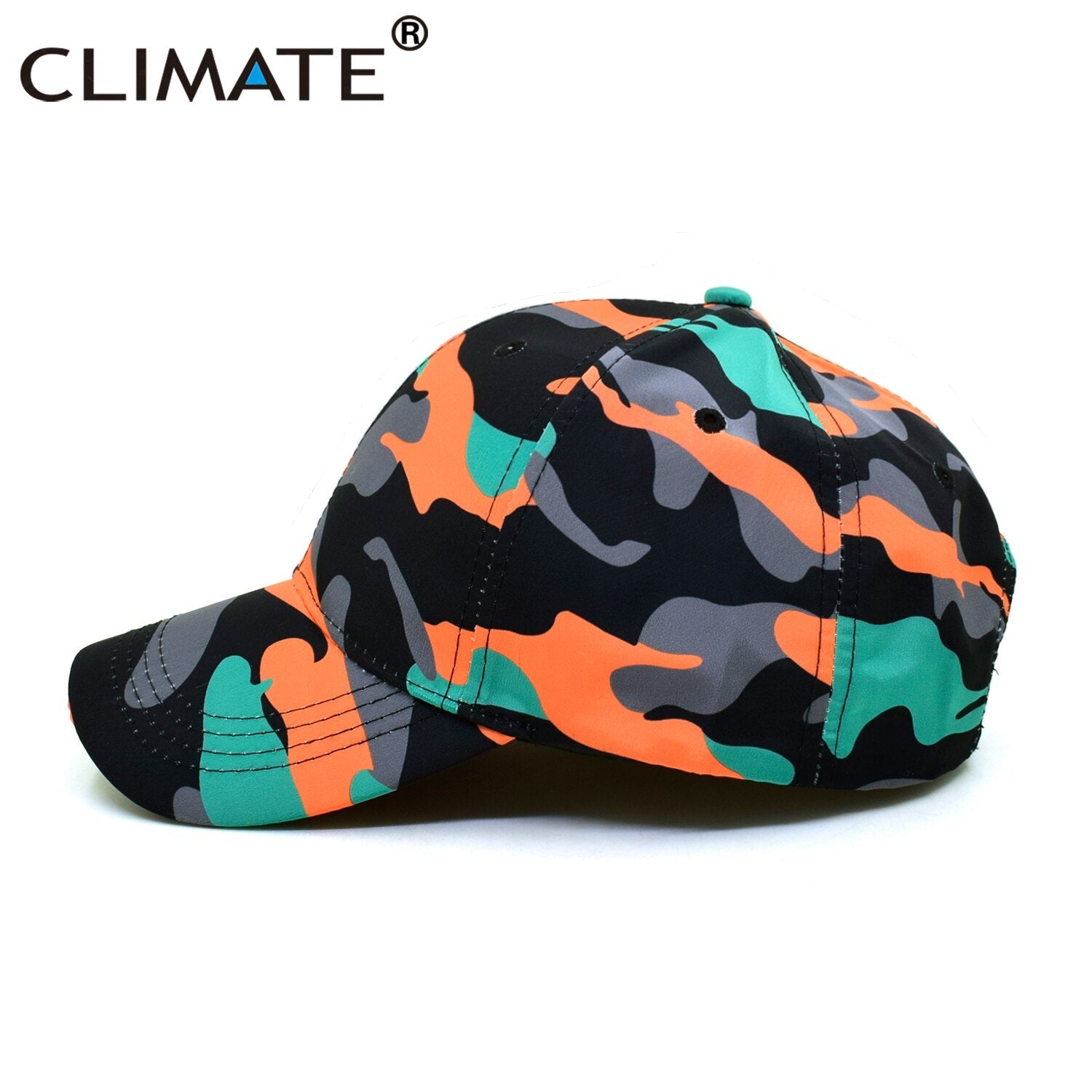 CLIMATE Fashion Camouflage Cap Cool Dancer Baseball Cap Hat Hiphop Dancer Cap Sport Cap Hip-hop Street Dance Hat for Women