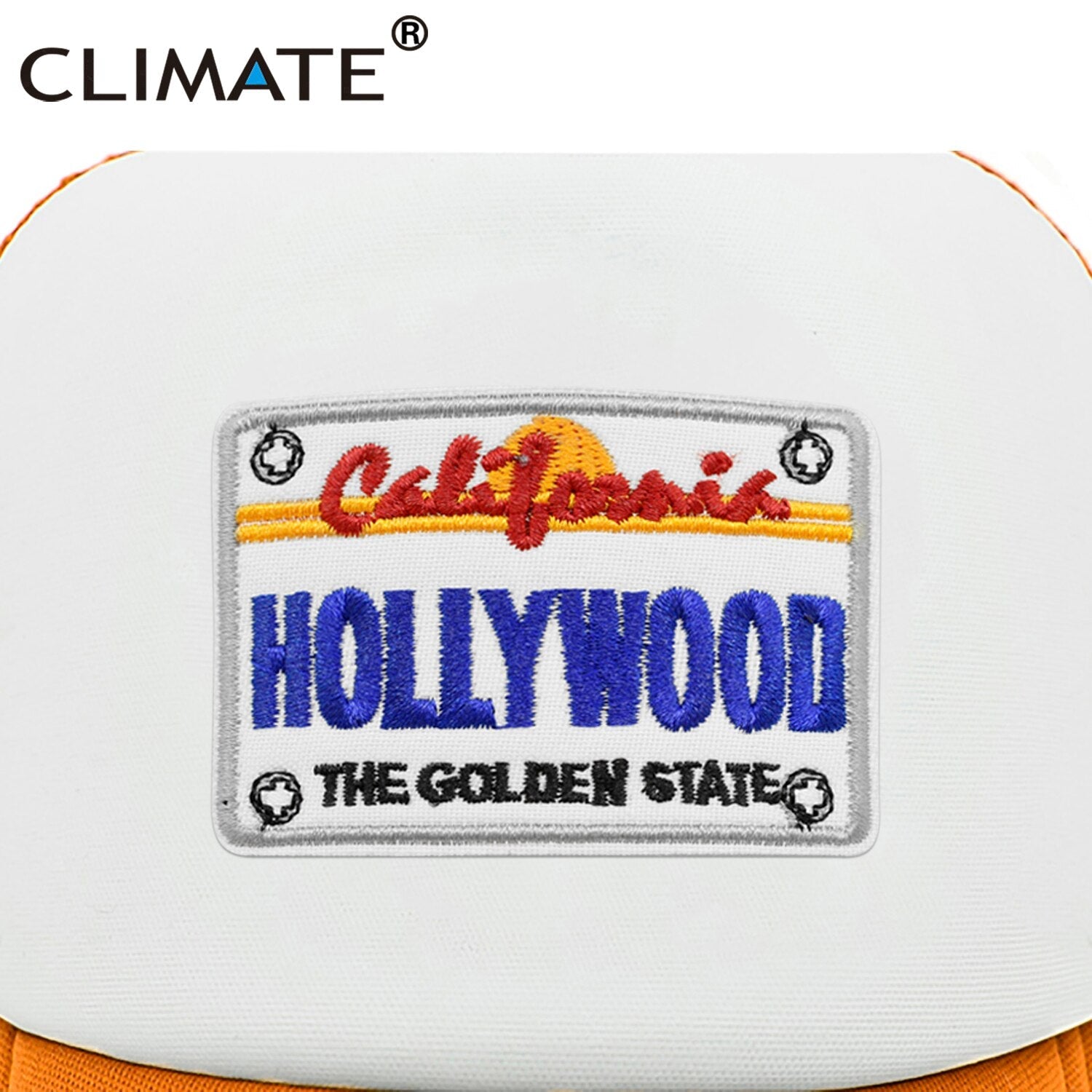 CLIMATE Hollywood California Cap Trip Trucker Cap Hat State of California Cap Hollywood The Golden State Holiday Cool Mesh Cap