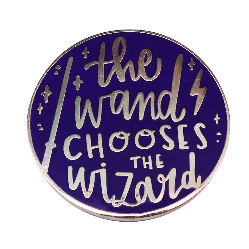 "Wand Selection Wizard"-Brooch Magic Badge