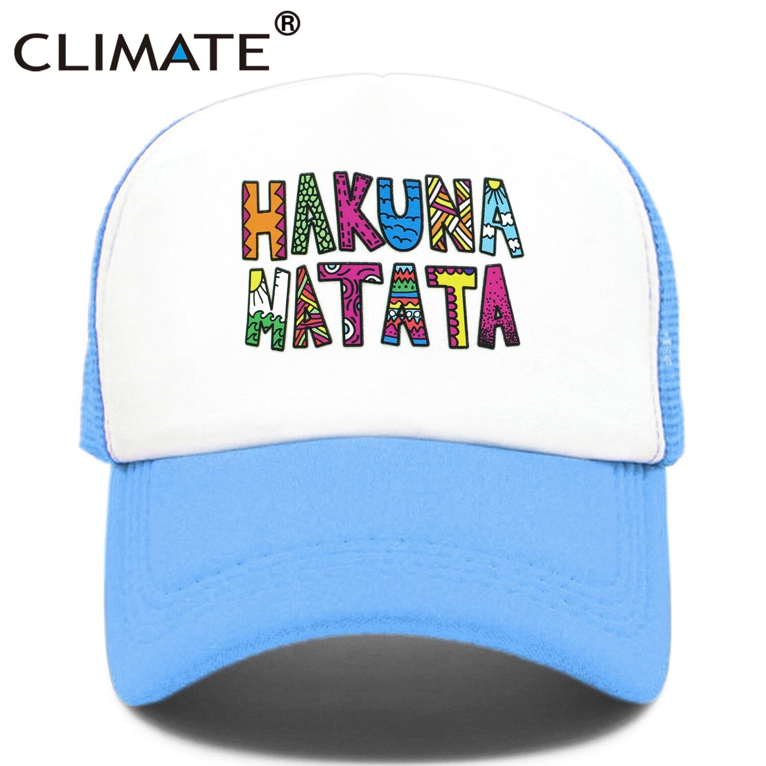 CLIMATE Hakuna Trucker Cap Funny Timon Pumba Hat Men Baseball Cap Cool Summer Mesh Trucker Cap Hat for Adult Kid