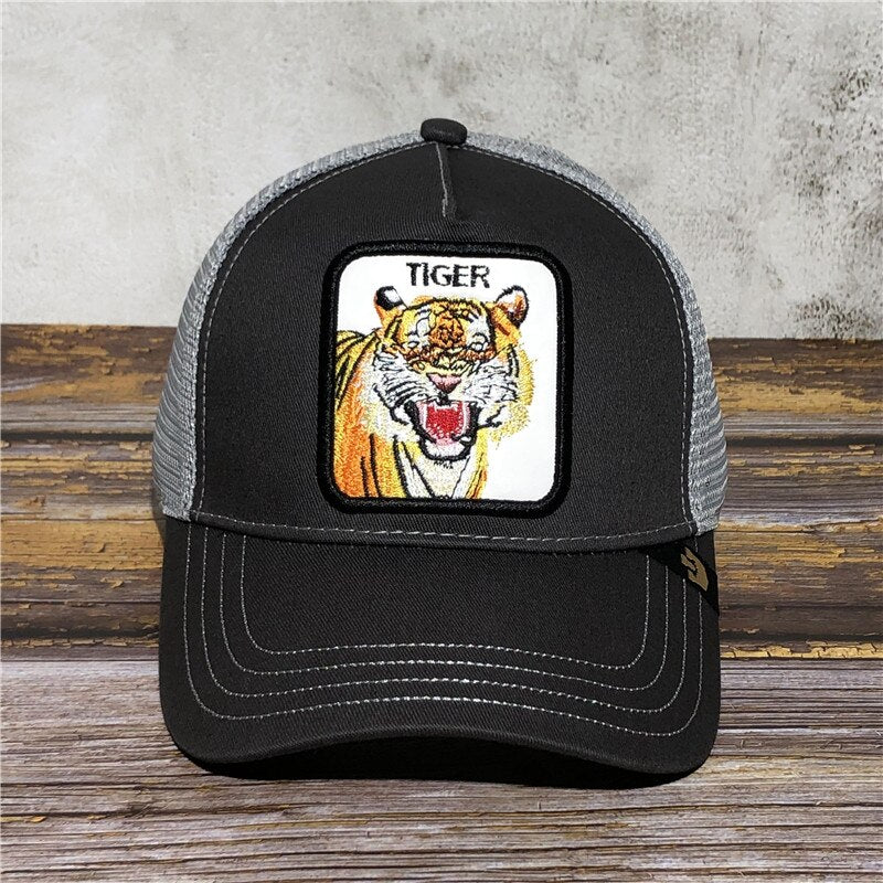 Exquisite Shar Pei Animal BOXER Embroidery Anime Cute Embroidery Baseball Cap Summer Mesh Men's Ms. Outdoor Sunshade hats