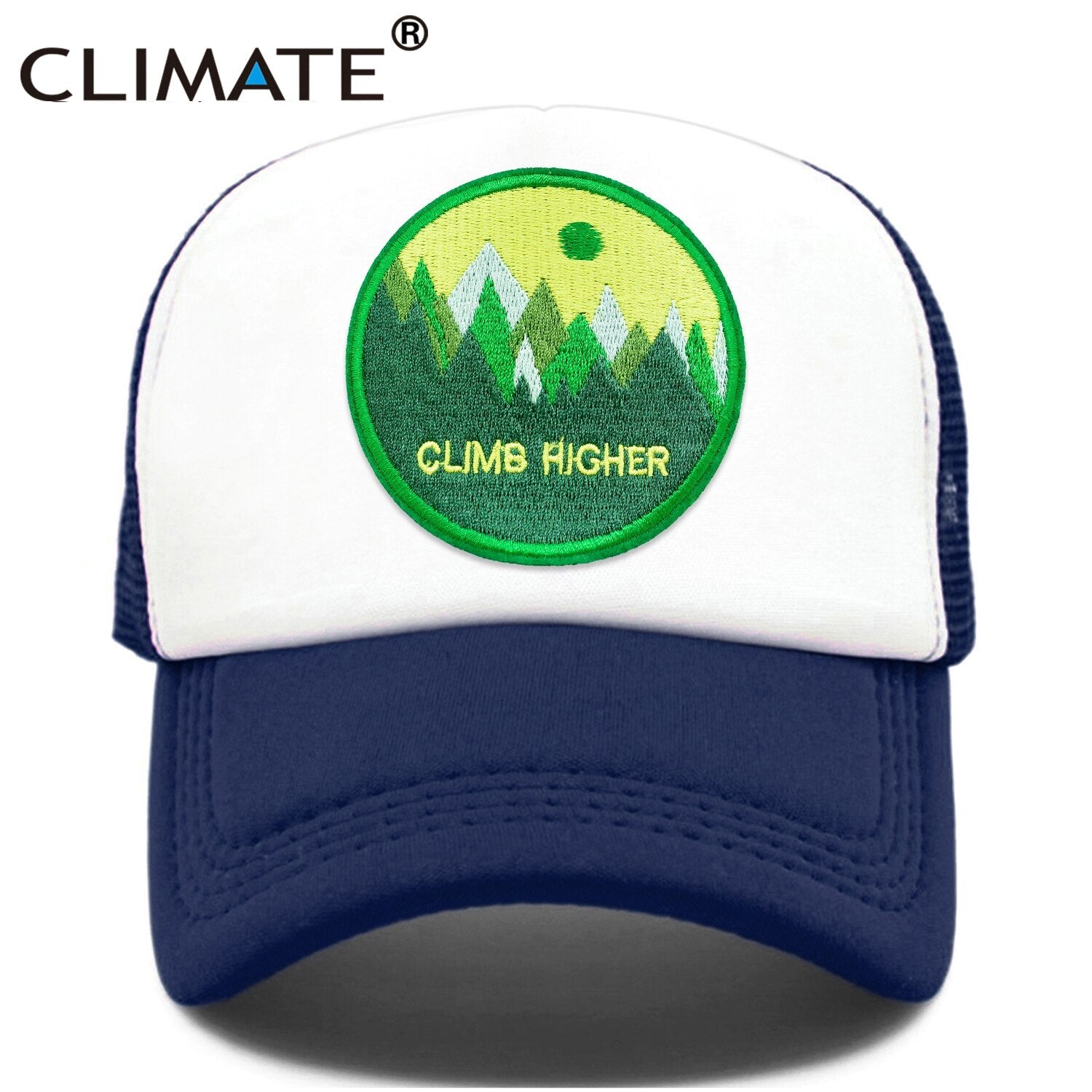 CLIMATE CLIMB HIGH Cap Climber Outdoor Sport Trucker Cap Green Outdoors Forest Hat Cap Cool Summer Mesh Cap for Men Women