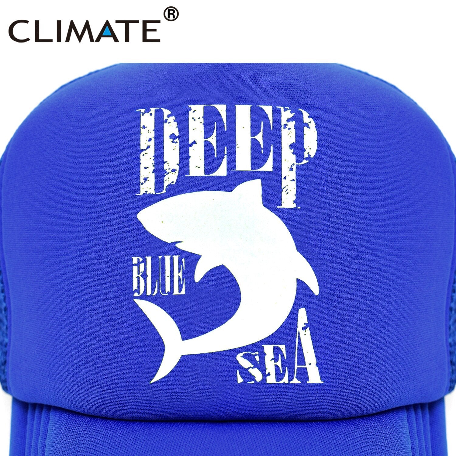 CLIMATE Shark Seaside Trucker Cap Hat Shark Hunt Surfing Men Caps Hip Hop Cool Summer Mesh Baseball Cap Hat for Men Women