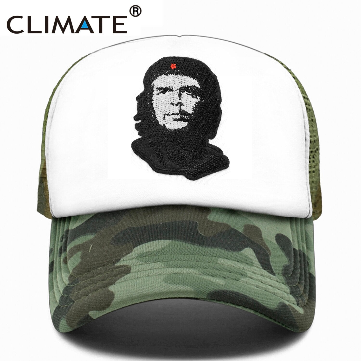 CLIMATE Che Guevara Cap Cuba Hero Che Trucker Cap Che Ernesto Guevara Trucker Cap Hat Cap Summer Cool Mesh Trucker Cap