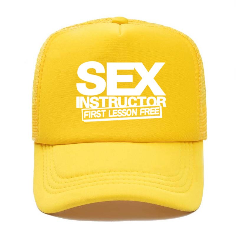 Sex Instructor Funny Creative Baseball Cap Casual Men Women Parent-child Hats Mesh Visor Outdoor Sun Hat Adjustable Caps