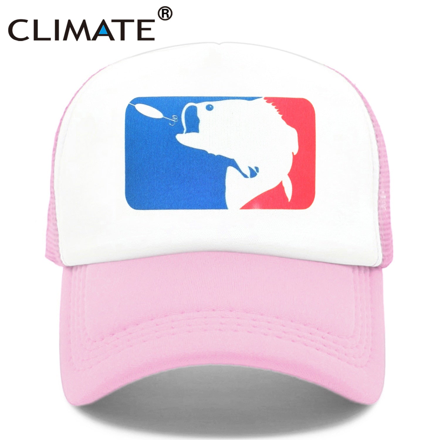 CLIMATE Pike Fish Hunt Trucker Cap Pike Fishing Camouflage Caps for Man Fisher Fishing Baseball Cap Summer Cool Mesh Caps Men