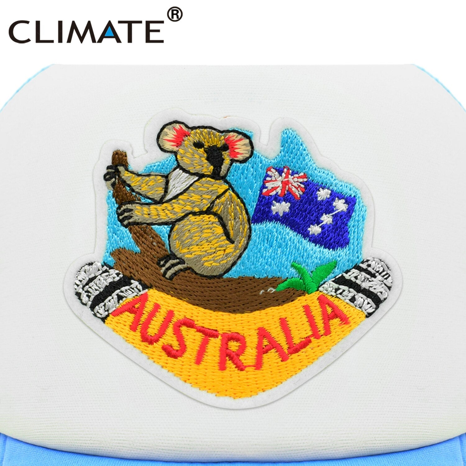 CLIMATE Australia Koala Trucker Cap Australian Boomerang Koala Coala Bear Trip Tours Cap Hat Cool Trucker Caps Mesh Cap Hat