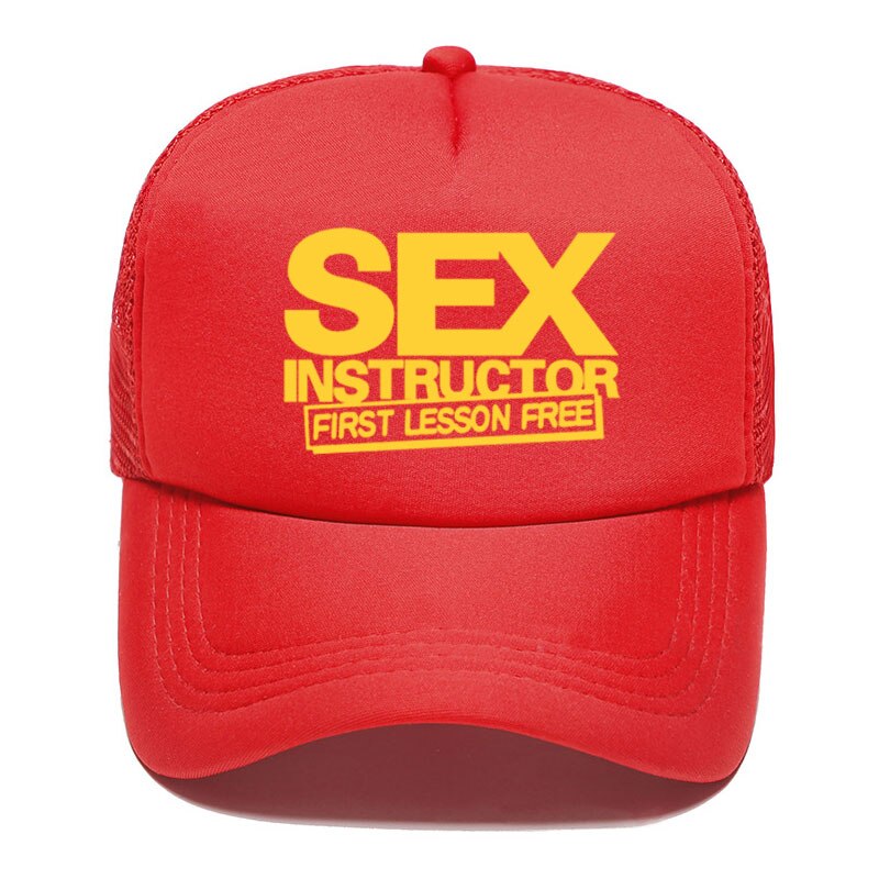 Sex Instructor Funny Creative Baseball Cap Casual Men Women Parent-child Hats Mesh Visor Outdoor Sun Hat Adjustable Caps