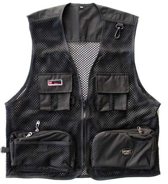 L-4XL Ultralight Casual Mesh Vest Multi Pockets Waistcoats for Men Women Outdoor Hiking Photography Jackets Sports Camping Vest