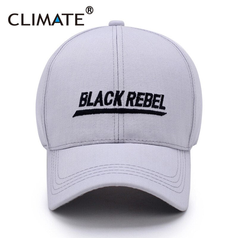 CLIMATE Black Rebel Baseball Cap New Trend Cotton Sport Caps for Men Women Street Style Sun Hats Outdoor Cool Letter Hats Caps