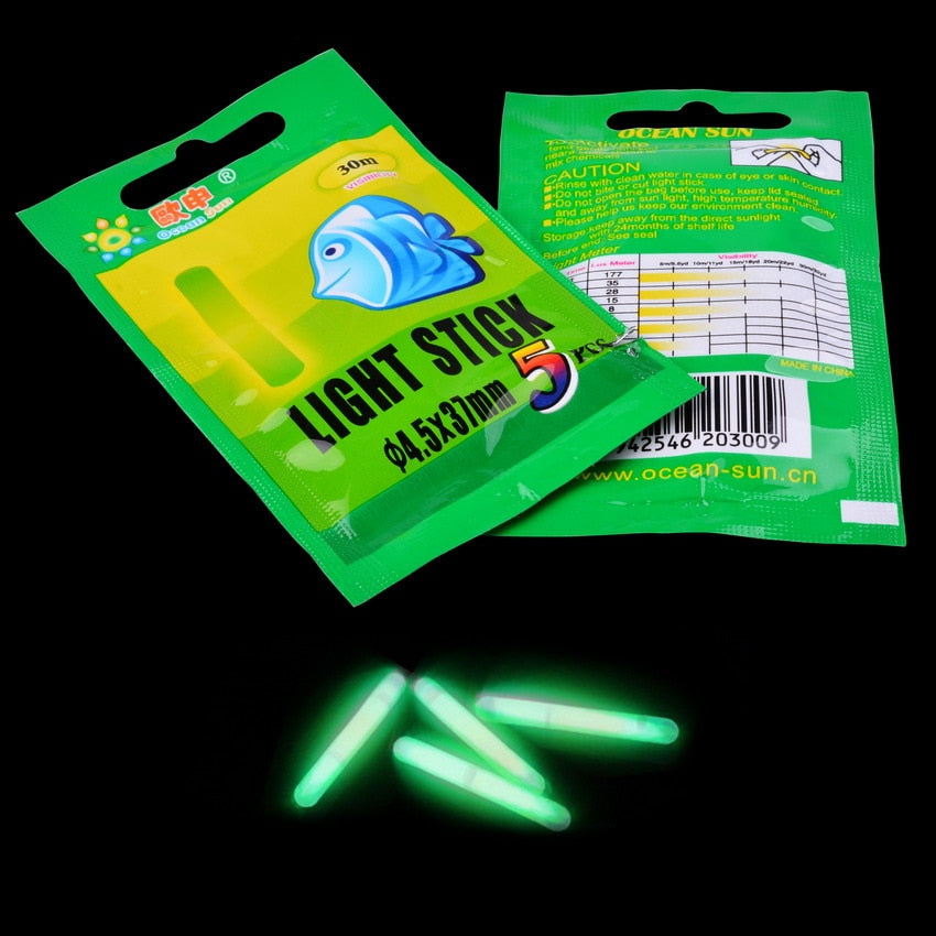 5/25/50 PCS Fishing Float Light Stick Fluorescent Lightstick Night Float Rod Light Dark Glow Stick Useful Lots Fishing Tackle