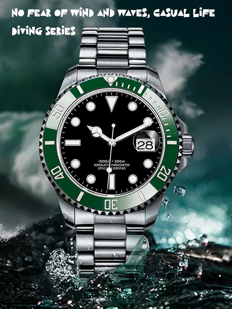 Submariner Men's Watches Mechanical Wrist Watches Water Ghost Stainless Steel Watch Top Brand Sapphire Glass Men Women Watches