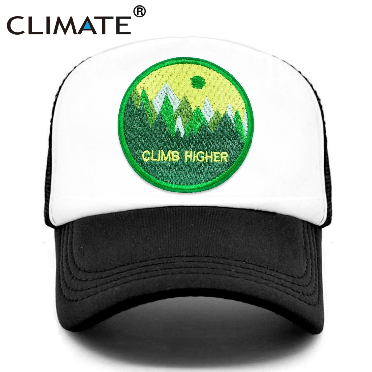 CLIMATE CLIMB HIGH Cap Climber Outdoor Sport Trucker Cap Green Outdoors Forest Hat Cap Cool Summer Mesh Cap for Men Women