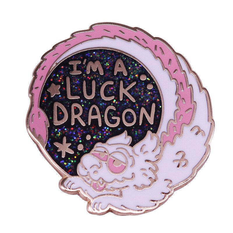 "I'm Lucky Dragon"-Flash Pin Sci-Fi Adventure Movie Inspiration Badge