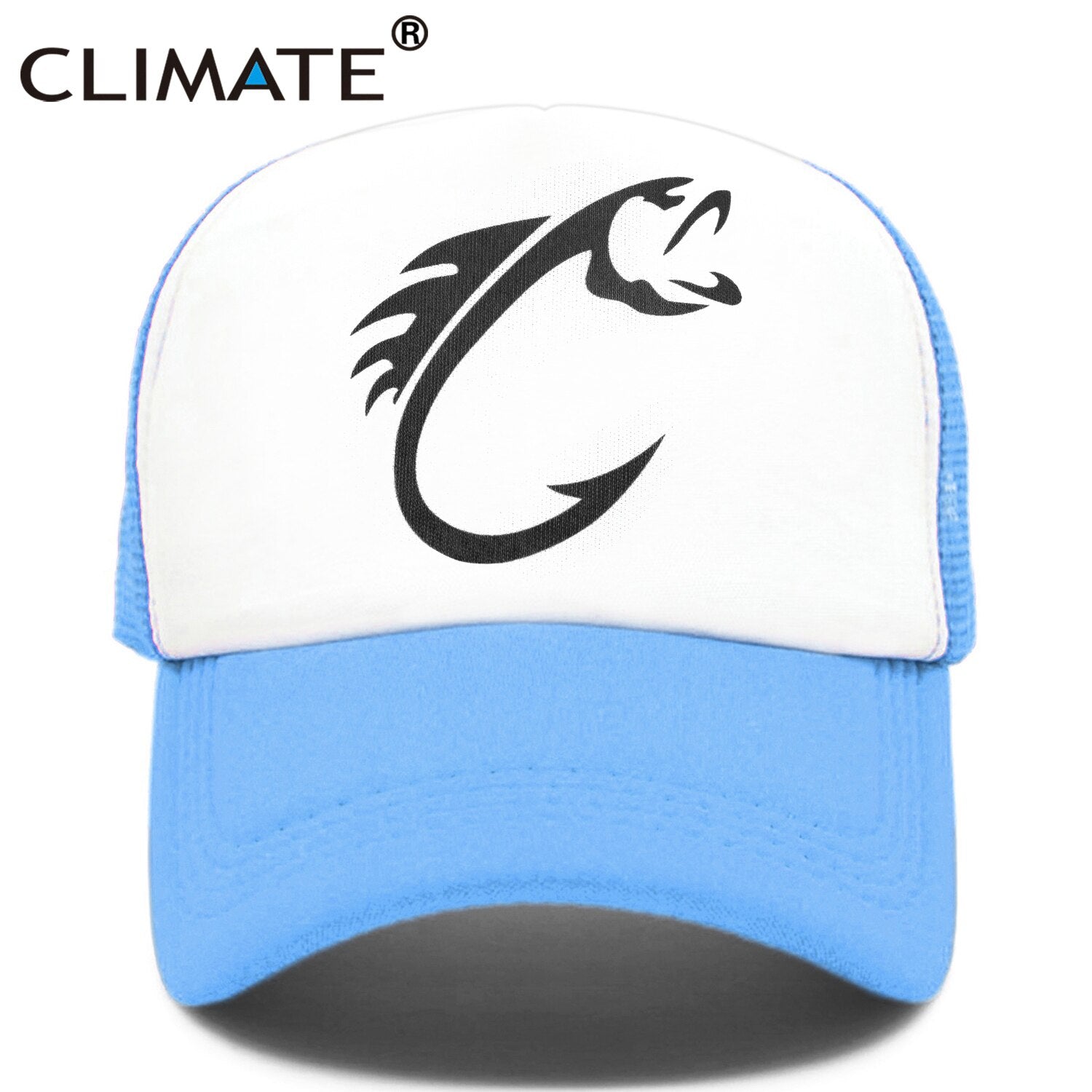 CLIMATE  Fish Fishing Trucker Cap Fish Hunt Cap for Fisher Hook Hat Baseball Cap Pike Fish Cool Summer Mesh Caps Men Fisher