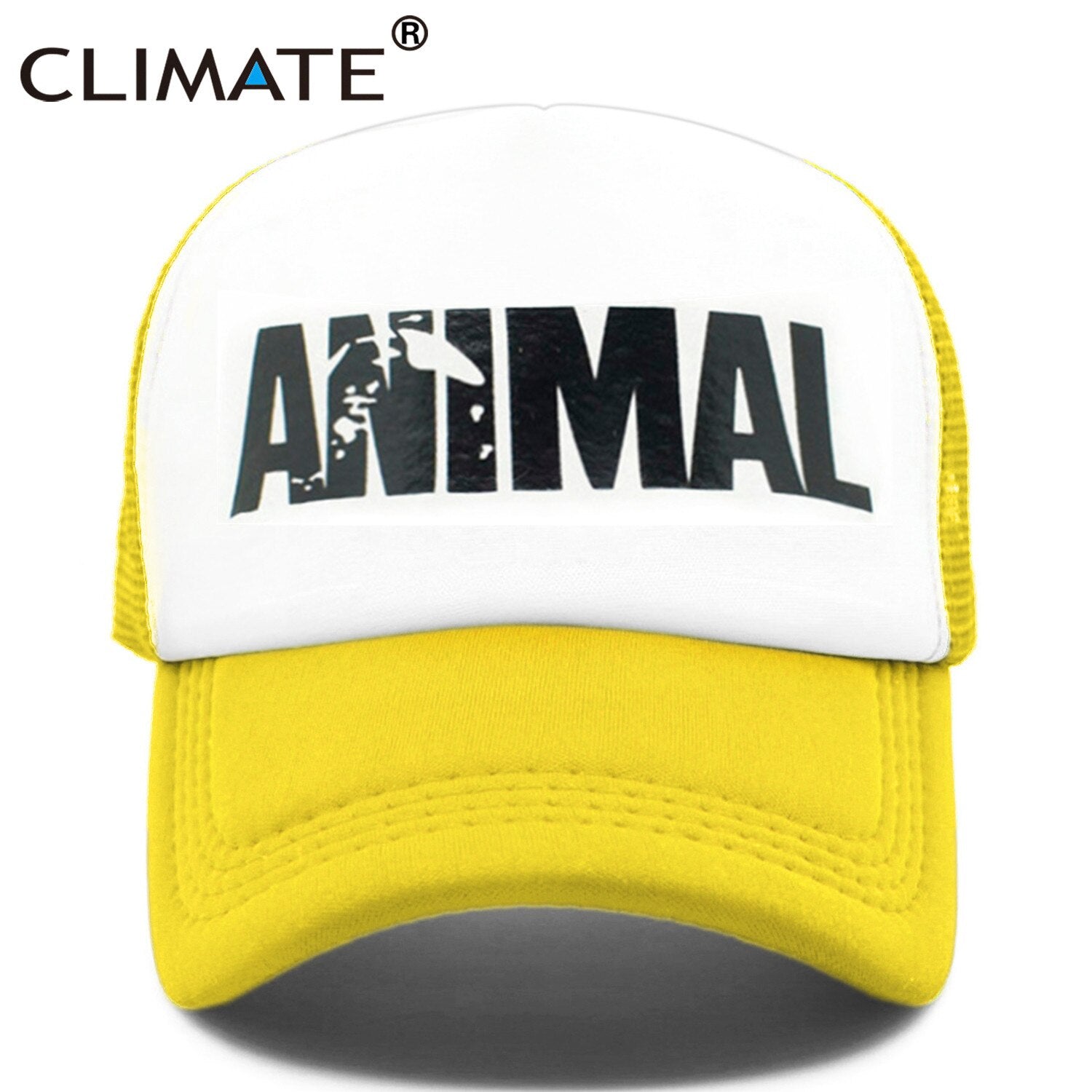 CLIMATE Fitness Fans Cap Cool GYM Trucker Cap Men Cap Fitness Fans Print Mesh Hat Body Building Muscle Sports Caps Hat for Men