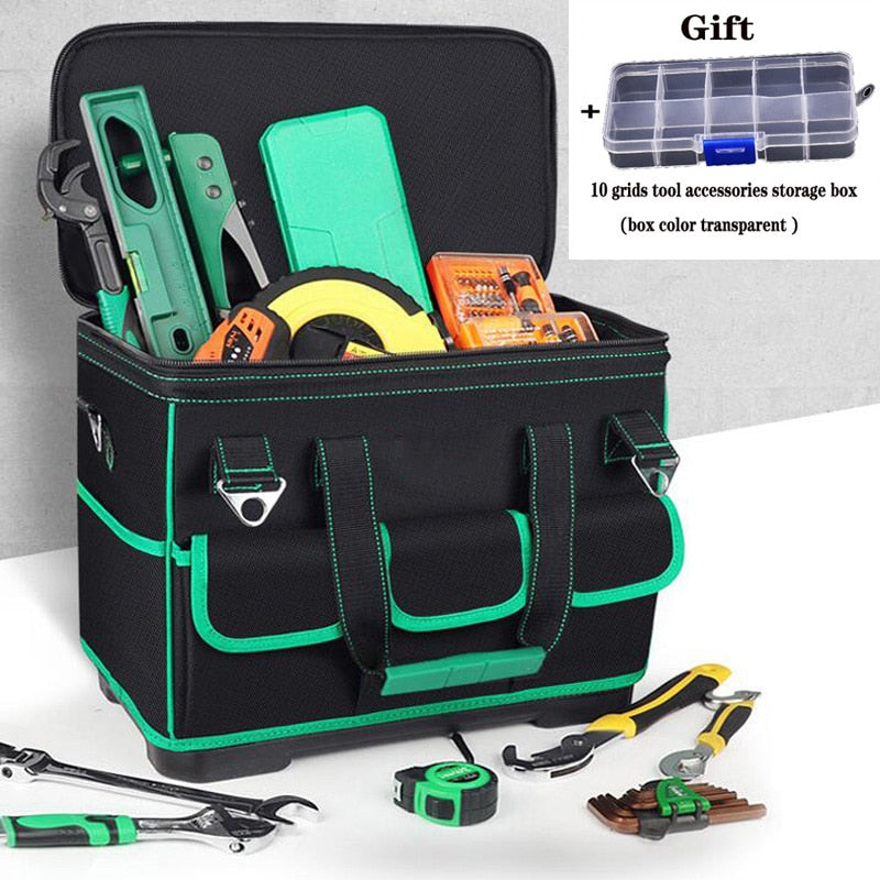 Multifunctional Tool Bag Size 16 18 20 23 Oxford Cloth Wide Mouth Electrician Special Tool Bag Waterproof Portable Tool Bag