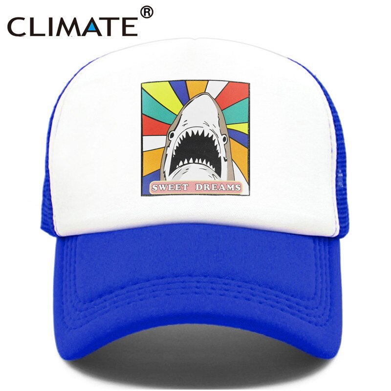 CLIMATE Shark Seaside Trucker Caps Hat Shark Hunt Surfing Men Caps Hip Hop Cool