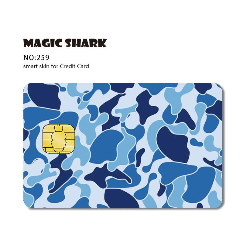 Magic Shark 2021 Fashion Bear Crayon Skin Sticker Film Tape Case for Big Small Credit Debit Card One Side