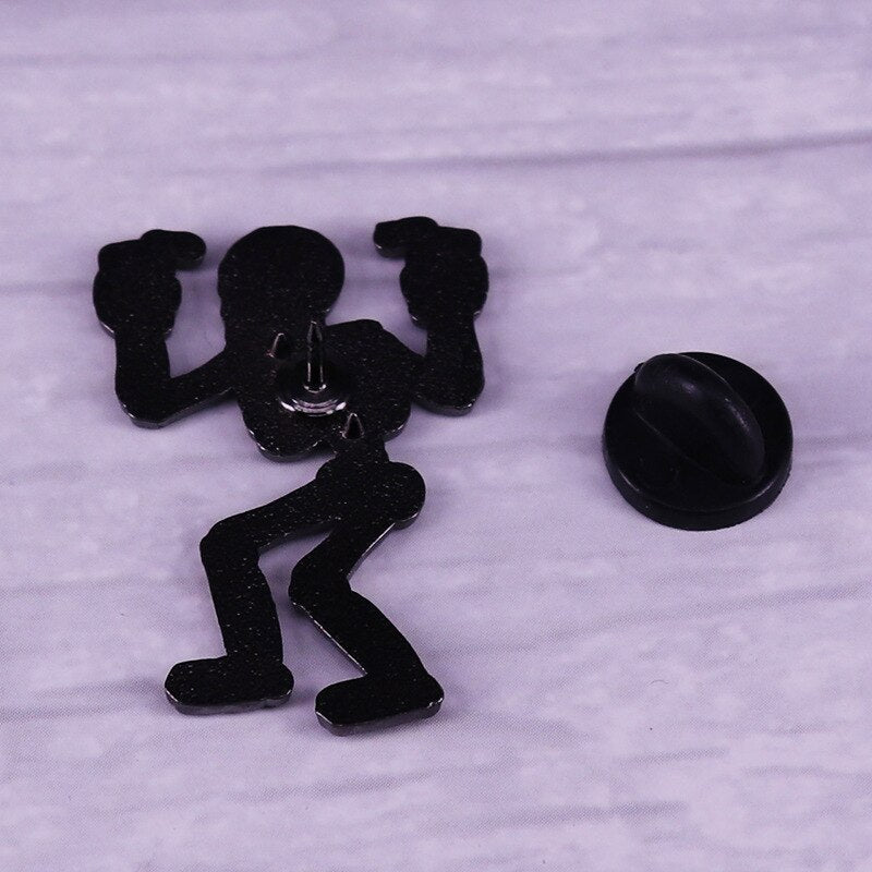 Skull Bartender Brooch Bar Cocktail Party Skeleton Badge Fun Holiday Accessories