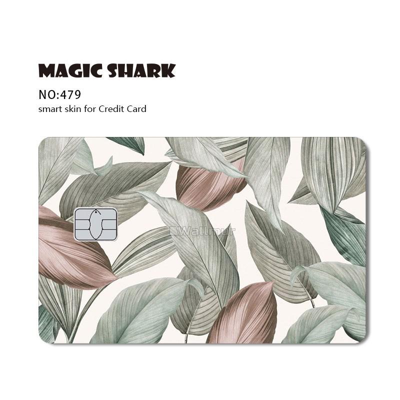 Magic Shark Painting Anime Cartoon Cute Pig Flower Game Chocolate Matte Case Sticker Film Skin for Large Small Chip Credit Card