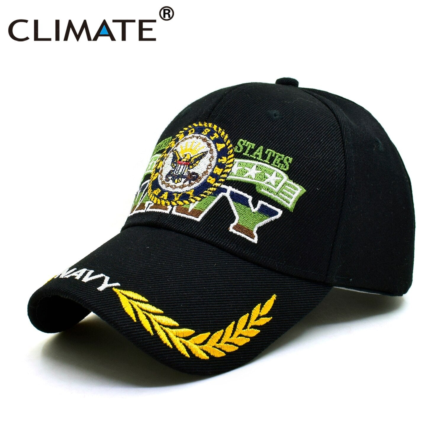 CLIMATE NAVY Baseball Cap Hat New United States Cool Man Embroidery Sport Cap Men Man Outdoors Hat Cap for Man Men