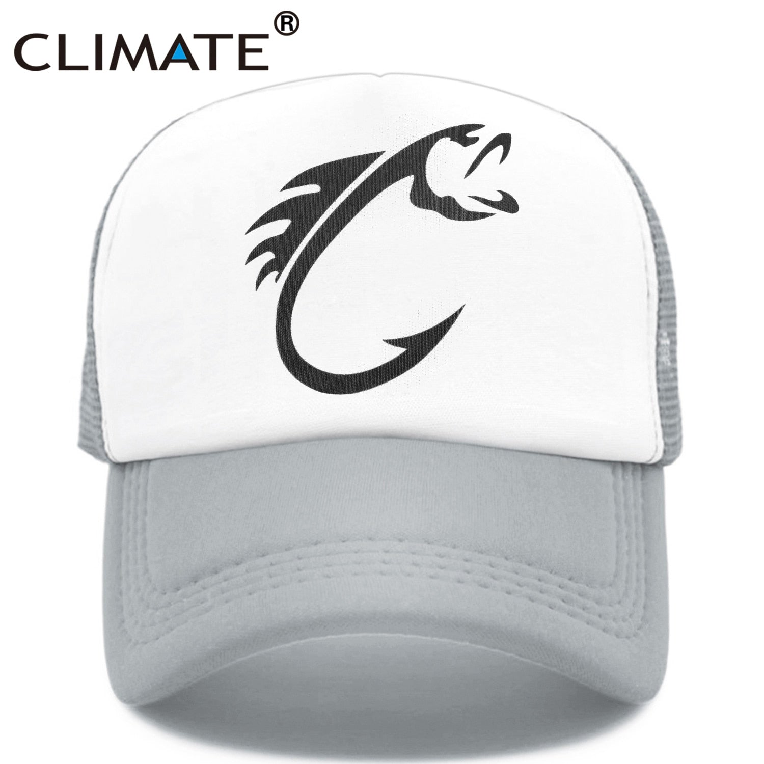 CLIMATE  Fish Fishing Trucker Cap Fish Hunt Cap for Fisher Hook Hat Baseball Cap Pike Fish Cool Summer Mesh Caps Men Fisher