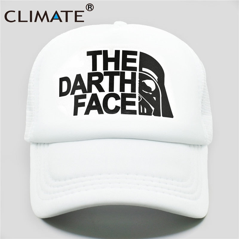 CLIMATE Darth Trucker Cap Star Cap Men Funny Face Hat Baseball Cap Cool Summer Mesh Net Cap Hat for Men