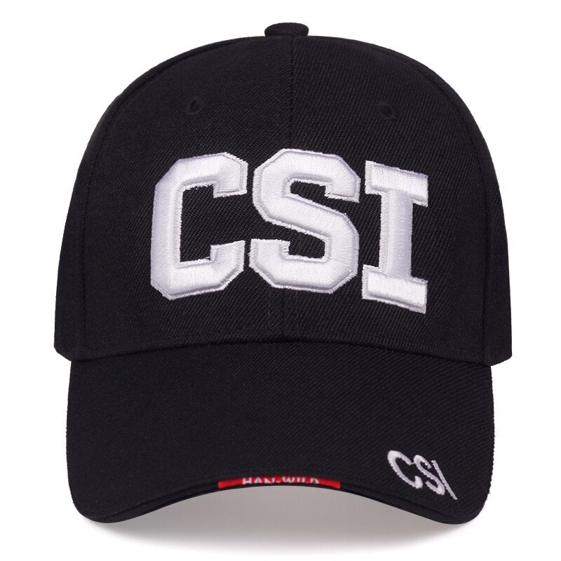 Fashion wild cotton baseball cap Army Tactical Men Caps CSI Embroidered Letters