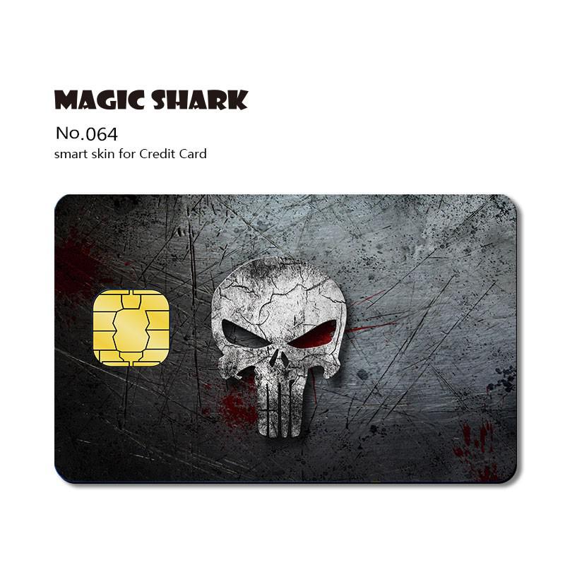 Magic Shark Matte 3M PVC Cartoon Joker Half Cover Sticker Case Film for Big Small Chip Credit Debt Card