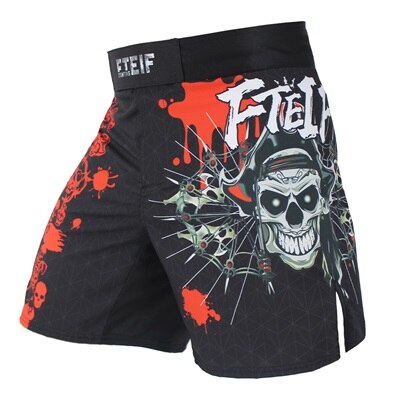 FTEIF MMA Breathable Fierce fighting Camouflage boxing shorts Tiger Muay Thai mma shorts kickboxing sanda short muay thai cheap