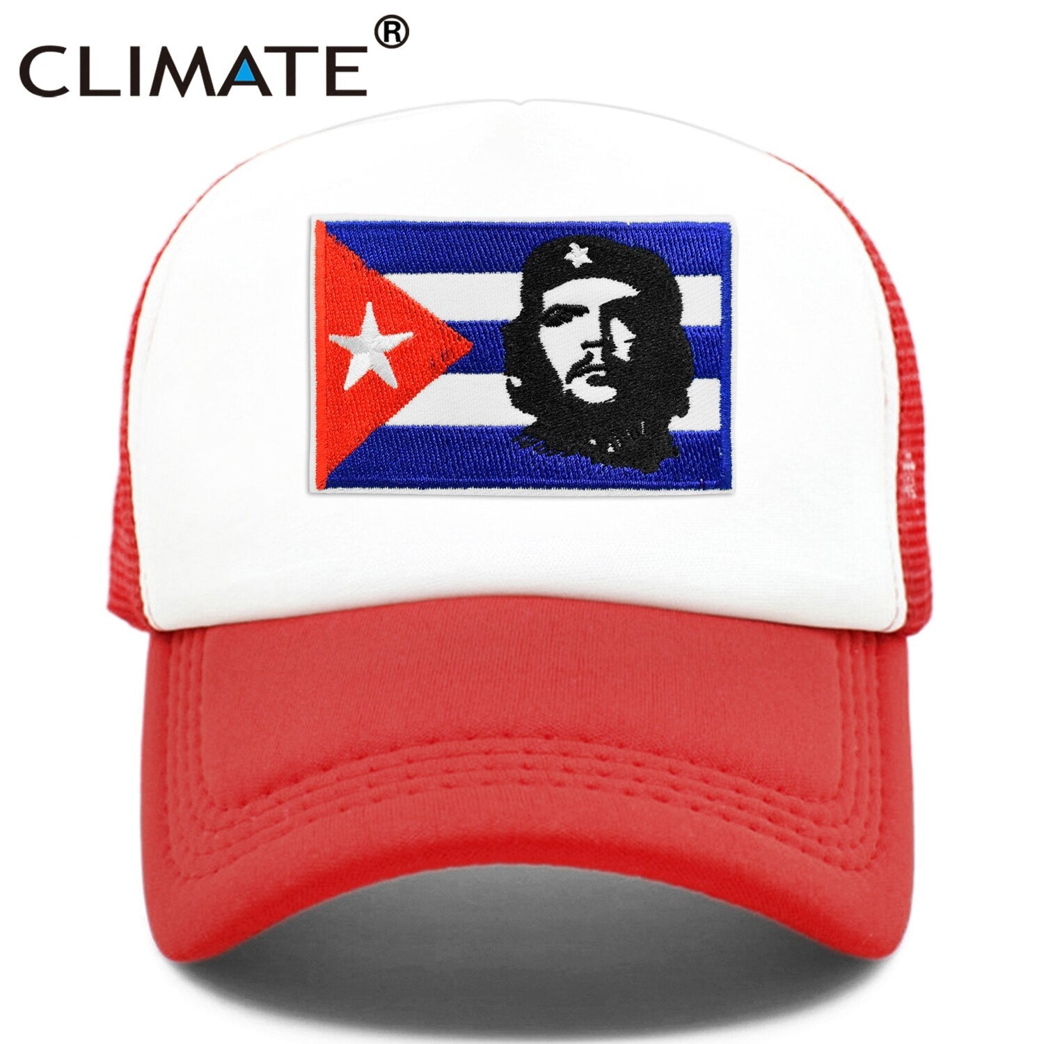 CLIMATE Che Guevara Trucker Cap Cuba Hero Cuba Flag Cap Che Ernesto Guevara Trucker Cap Hat Cap Cool Summer Mesh Trucker Cap