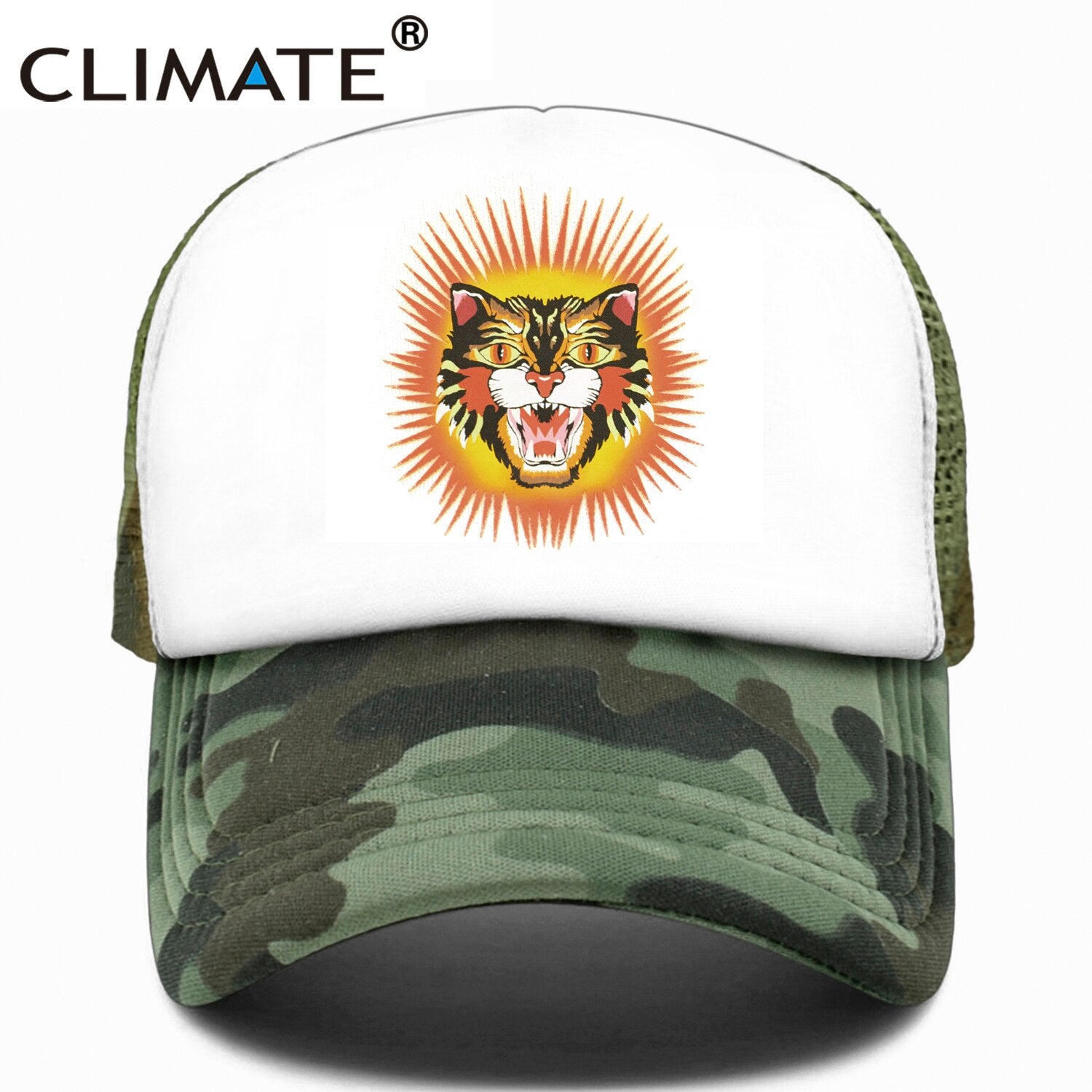 CLIMATE Cougar Tiger Leopard Trucker Cap Wildlife Cool Lion Cap Men Man Hip Hop