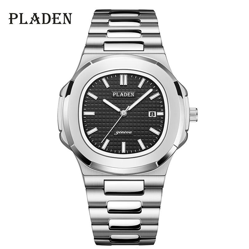 PLADEN Men's Watches Luxury Brand High Quality Steel Strap Clock For Male Fashion Waterproof Designer Diver Watch For Men 2022