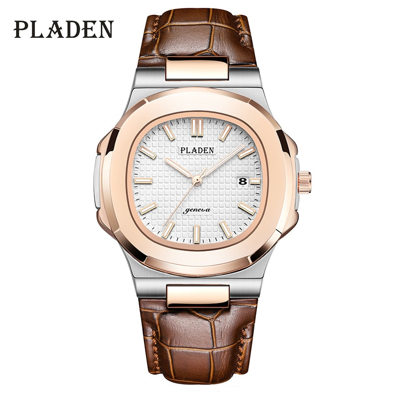 PLADEN Men's Watches Luxury Brand High Quality Steel Strap Clock For Male Fashion Waterproof Designer Diver Watch For Men 2022