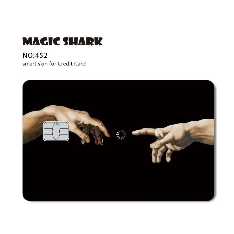 Magic Shark Game Card Anime Stylish Funny Matte 3M PVC Sticker Film Skin for Credit Card Large Small Chip