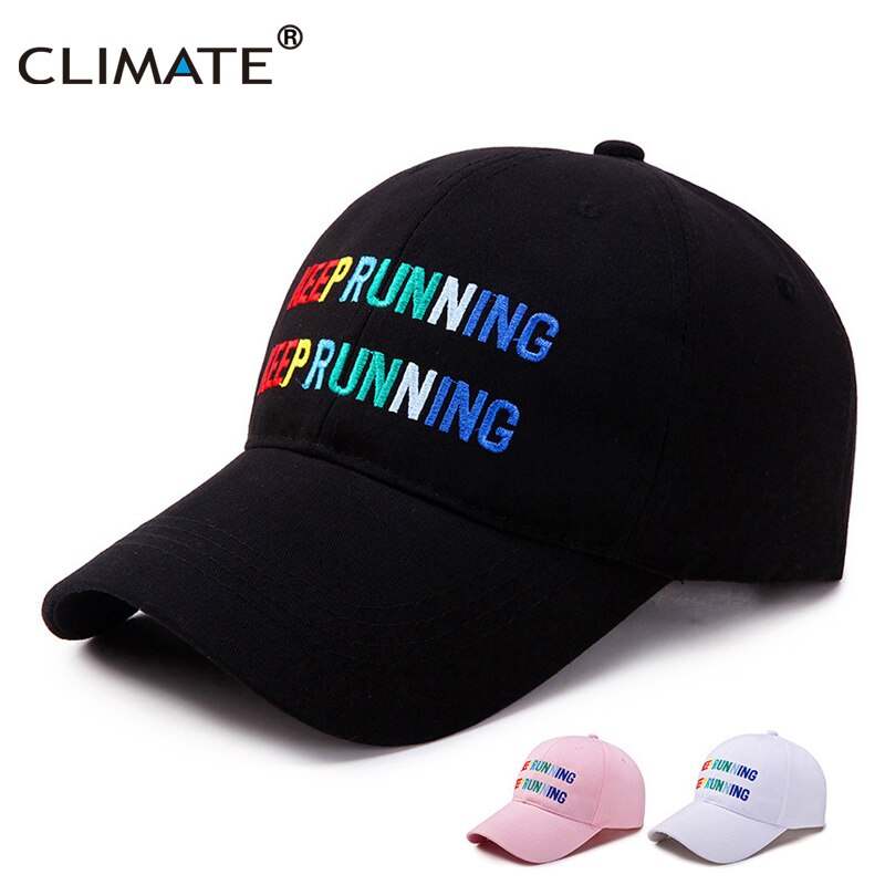 CLIMATE Running Run Keep Run Sport Cap Hat In Summer Cotton Black Sun Visor Sun