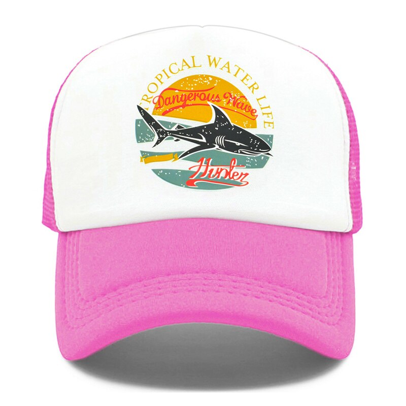 CLIMATE Shark Seaside Trucker Caps Hat Shark Hunt Surfing Men Caps Hip Hop Cool