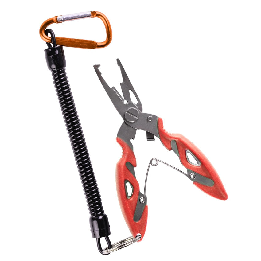 Fishing Pliers Grip Fishing Tackle Gear Hook Recover Cutter Line Split Ring Fishing Accessories Use Tongs Multifunction Scissors