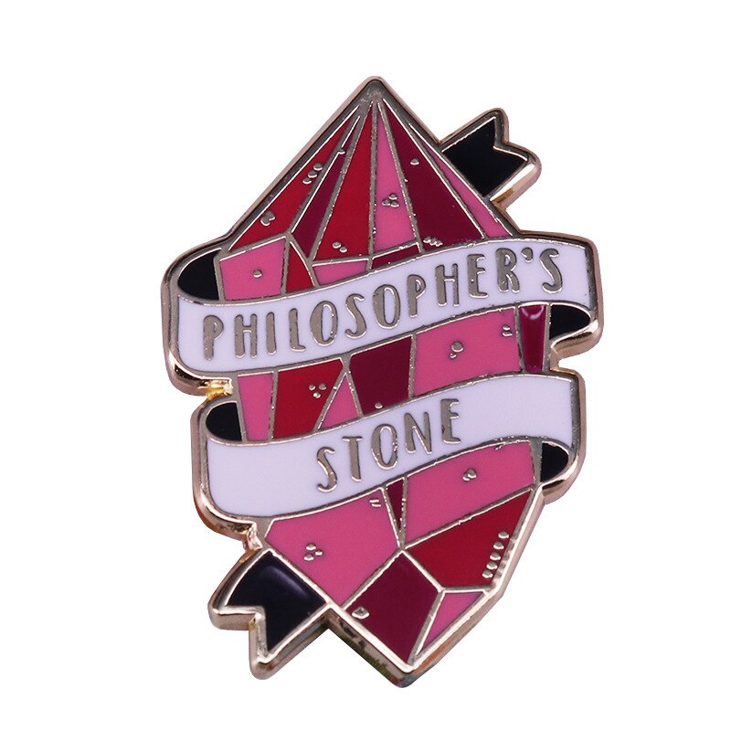 Philosopher's Stone Brooch Pastel Gem Badge