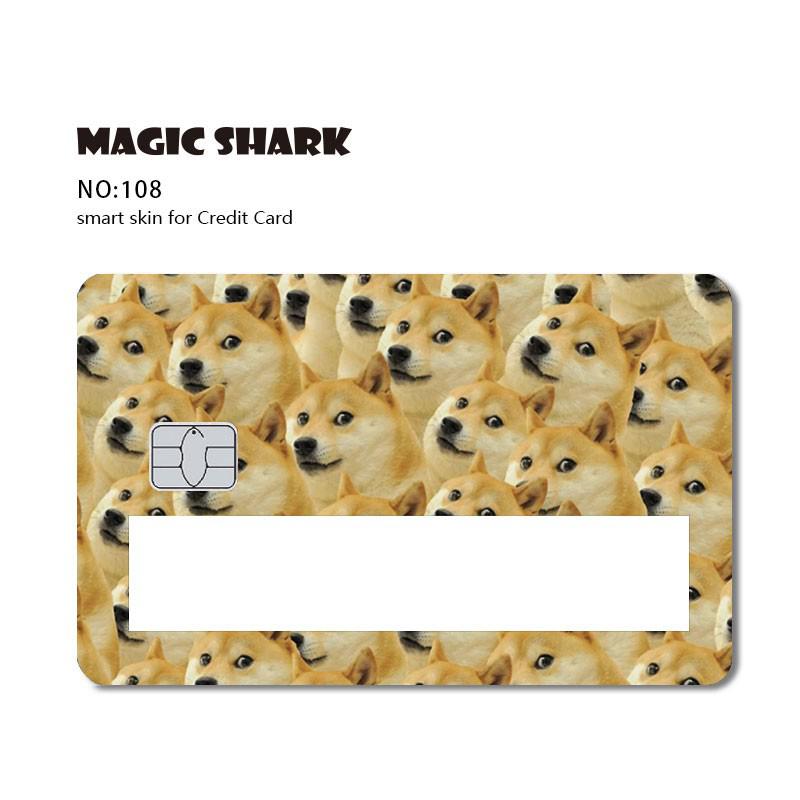 Poker Hunter Dog Out of Stock Car Snake Broke Black Card Window Sticker Film SKin Cover for Debit Credit Card