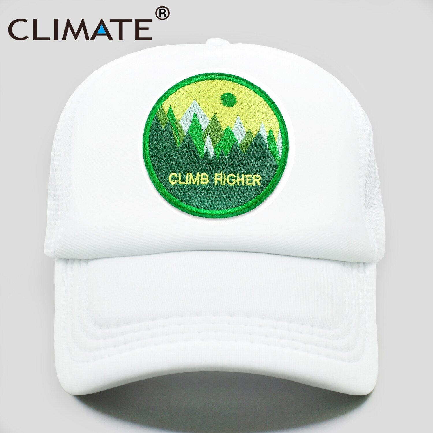 CLIMATE CLIMB HIGH Cap Climber Outdoor Sport Trucker Cap Green Outdoors Forest Hat Cap Cool Summer Mesh Cap for Men Women