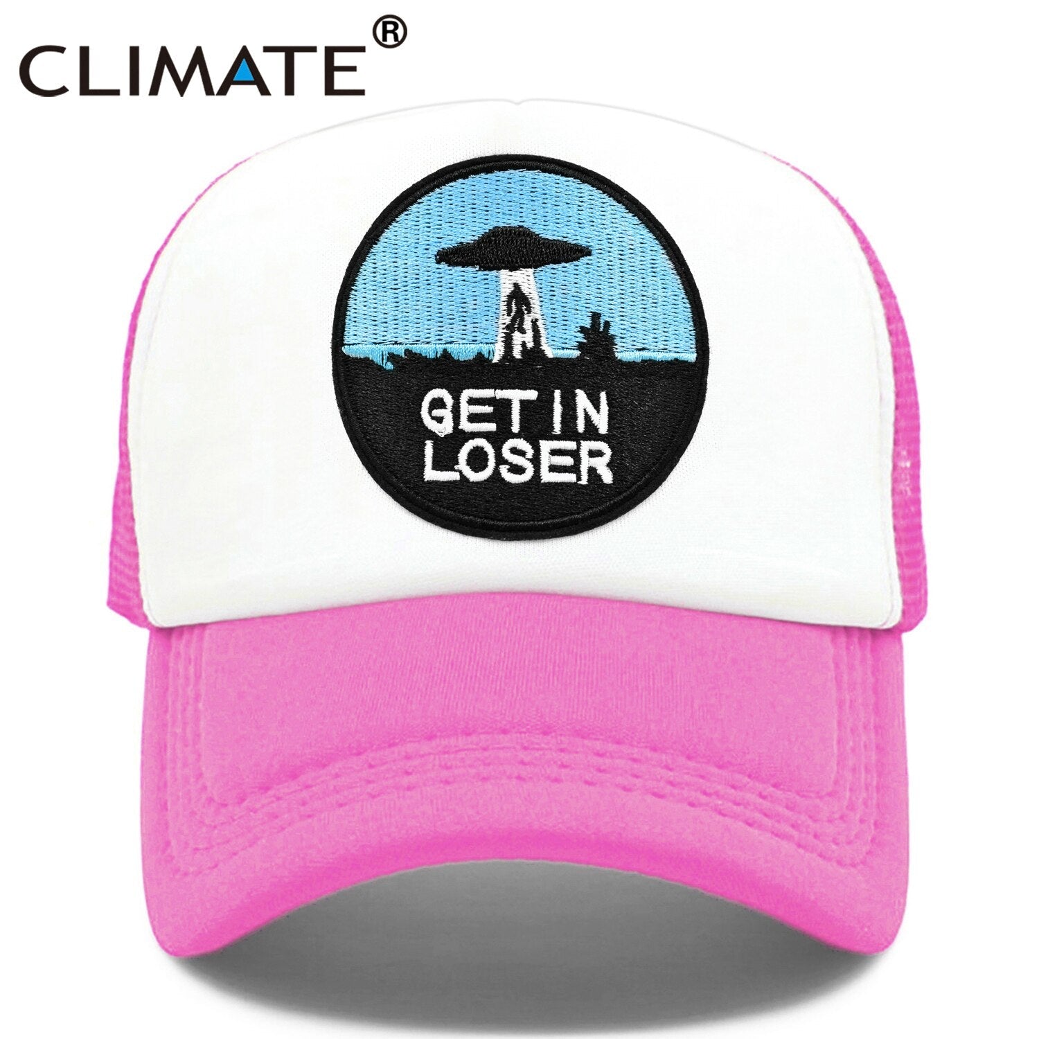 CLIMATE UFO Alien Cap Loser Trucker Cap Funny Get In UFO Loser Hat Baseball Cap