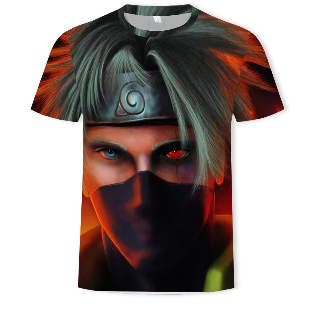 Anime naruto men's t-shirts Summer Harajuku Cool Short Sleevetshirt Japanese Anime Funny 3D Printe Streetwear naruto t shirt top