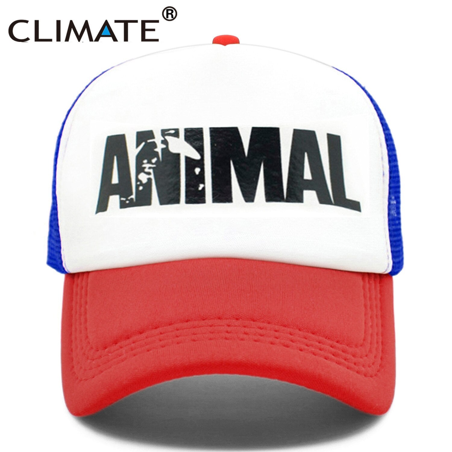 CLIMATE Fitness Fans Cap Cool GYM Trucker Cap Men Cap Fitness Fans Print Mesh Hat Body Building Muscle Sports Caps Hat for Men