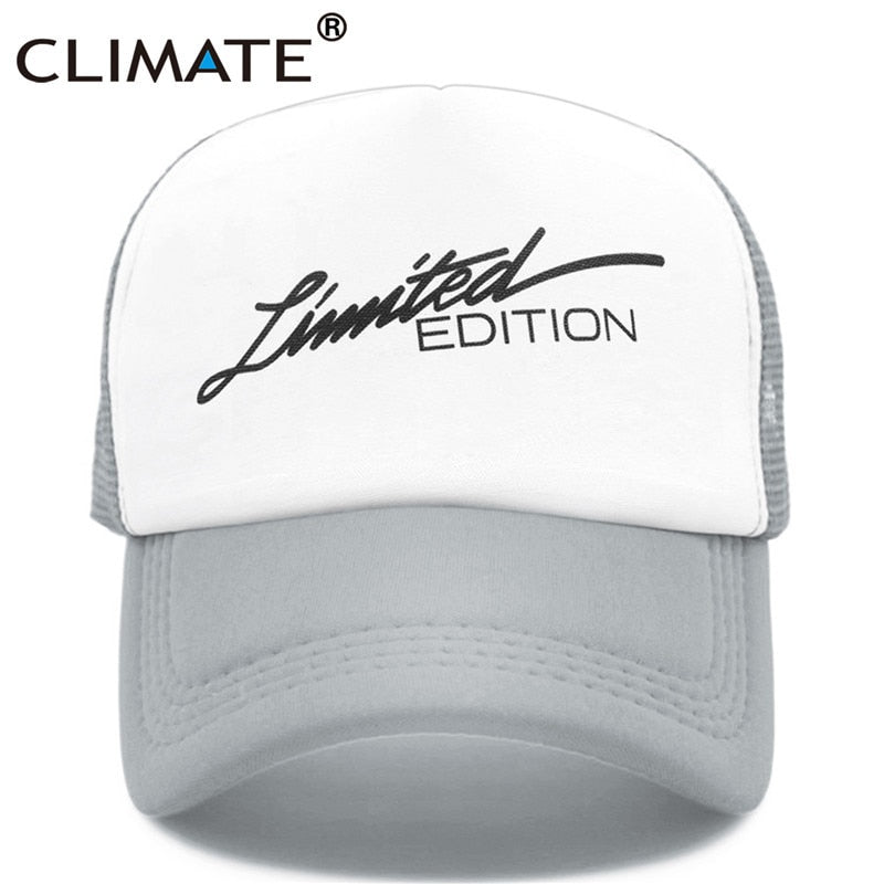 CLIMATE Limited Edition Trucker Cap Men Funny Car Fan Mesh Caps Hip Hop Summer Mesh Hat Driver Car Racing Fans Caps for Men