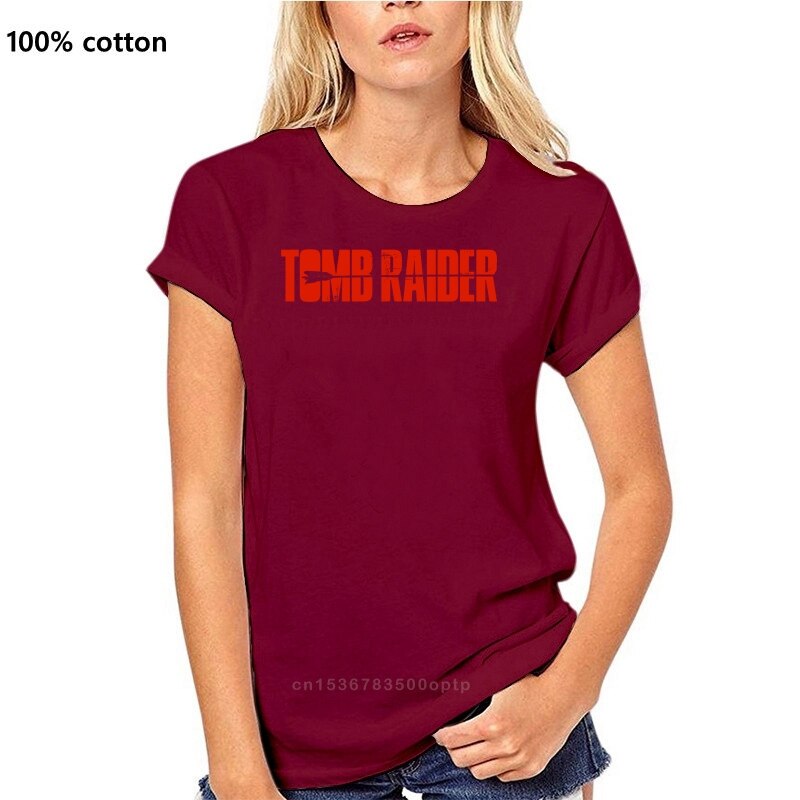 Tomb Raider Logo Black T Shirt New