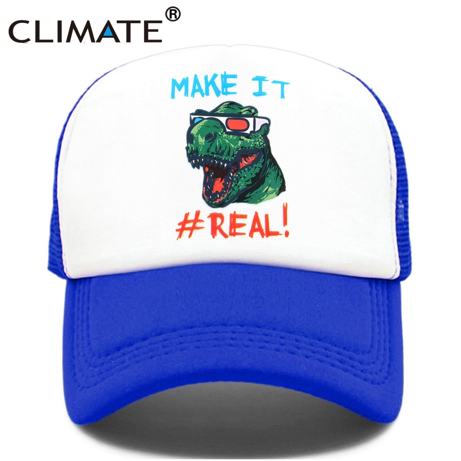 CLIMATE Funny  Jurassic Dinosaur Trucker Cap Men Funny Cool Trucker Cap Make it